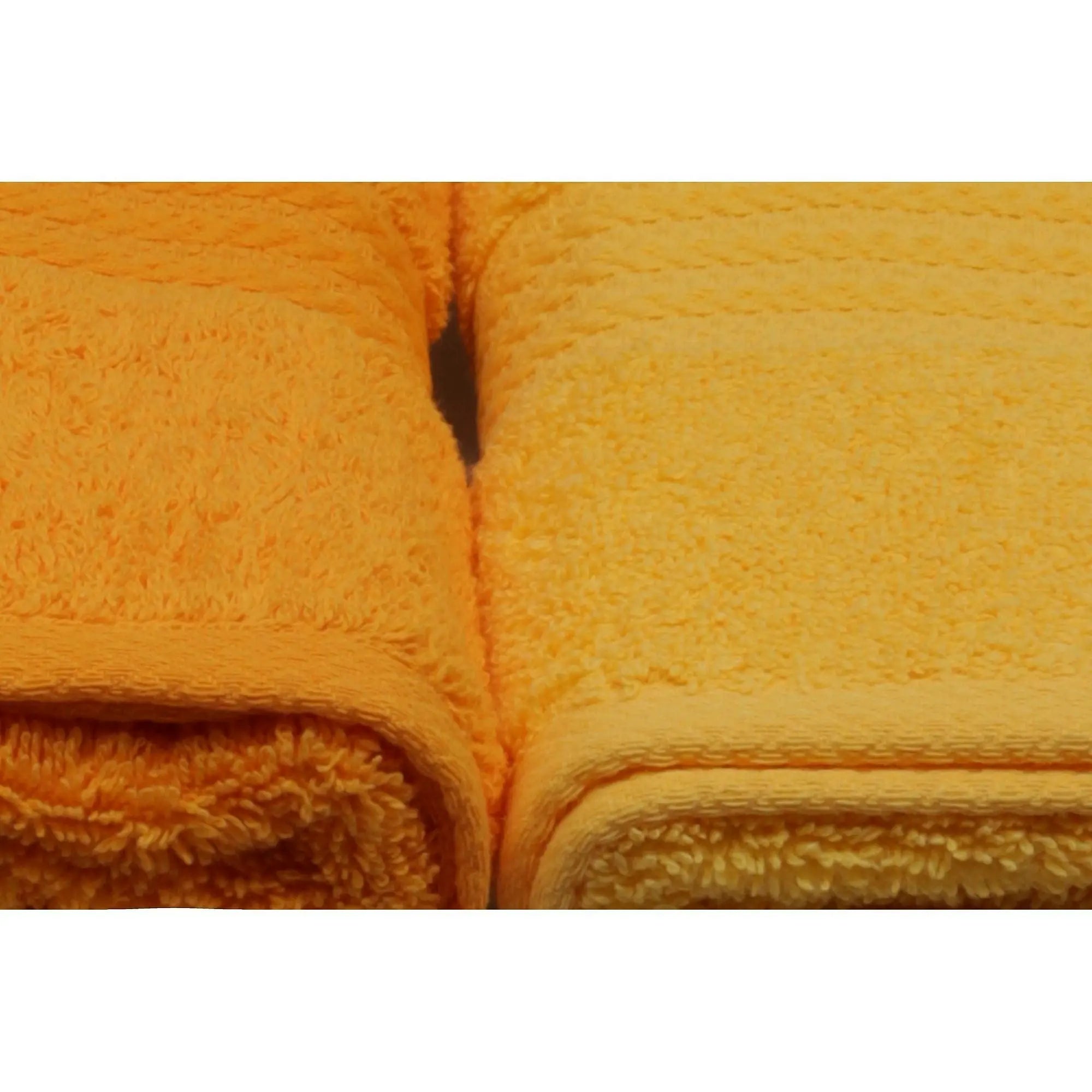 Set 4 prosoape baie RAINBOW, portocaliu/galben, bumbac, 50x90 cm