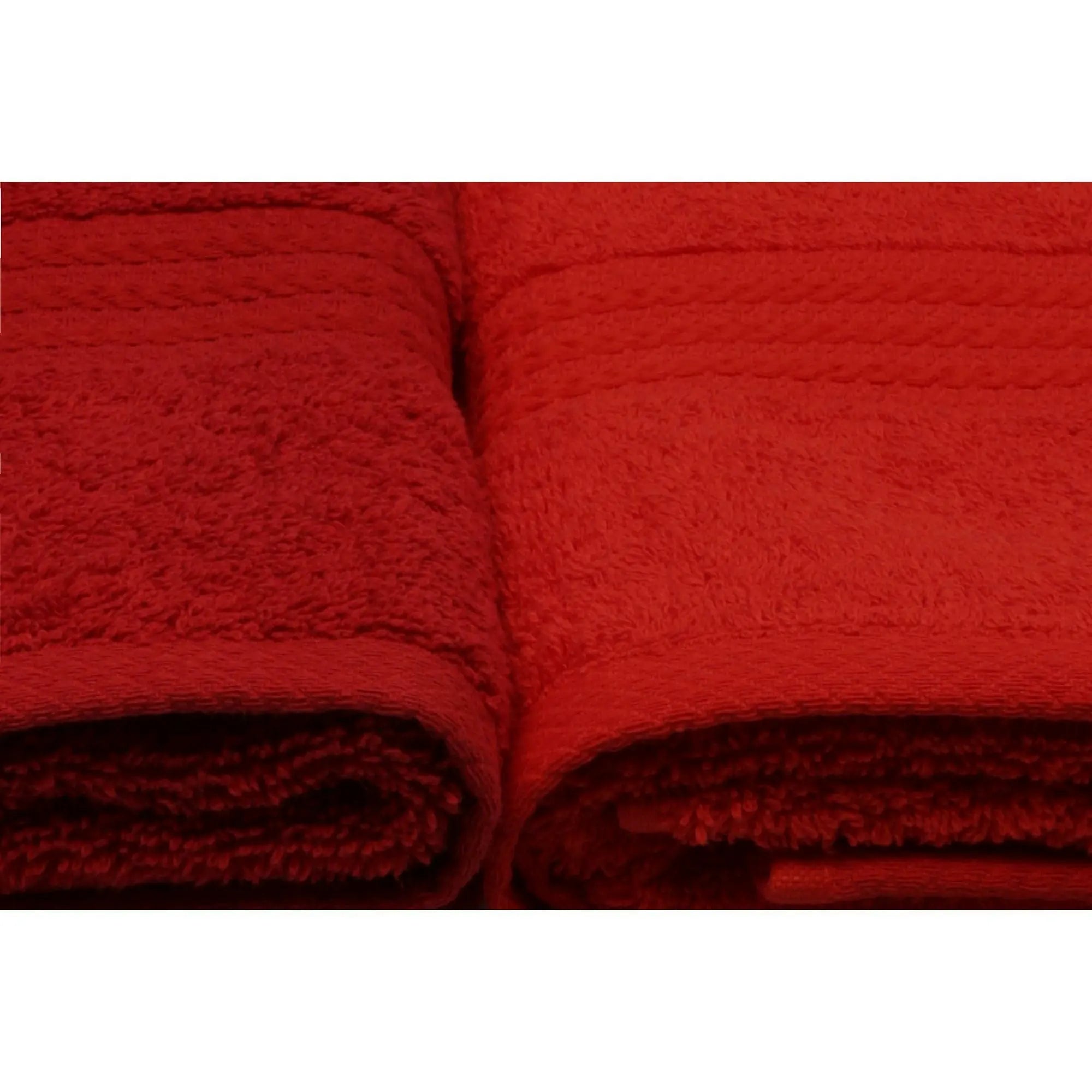 Set 4 prosoape baie RAINBOW, rosu, bumbac, 50x90 cm