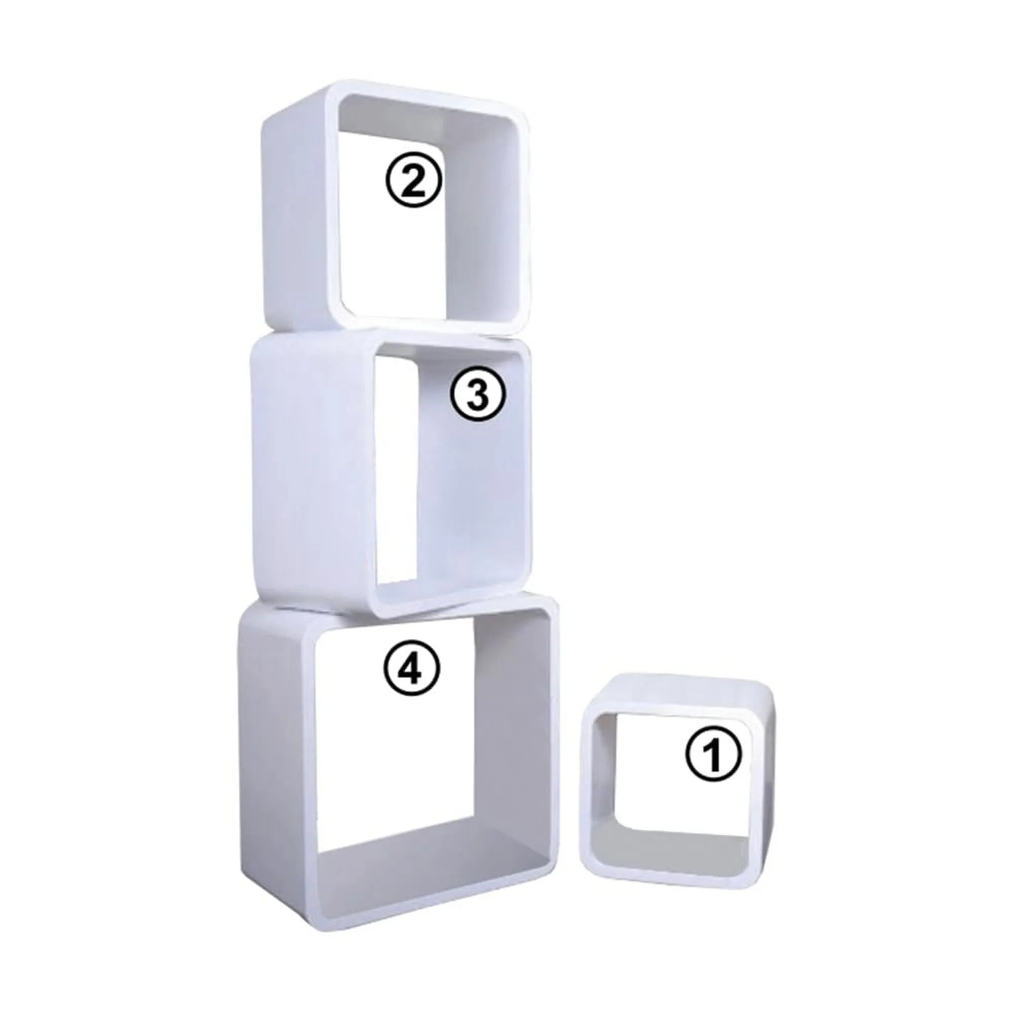 Set 4 rafturi DIDO, alb