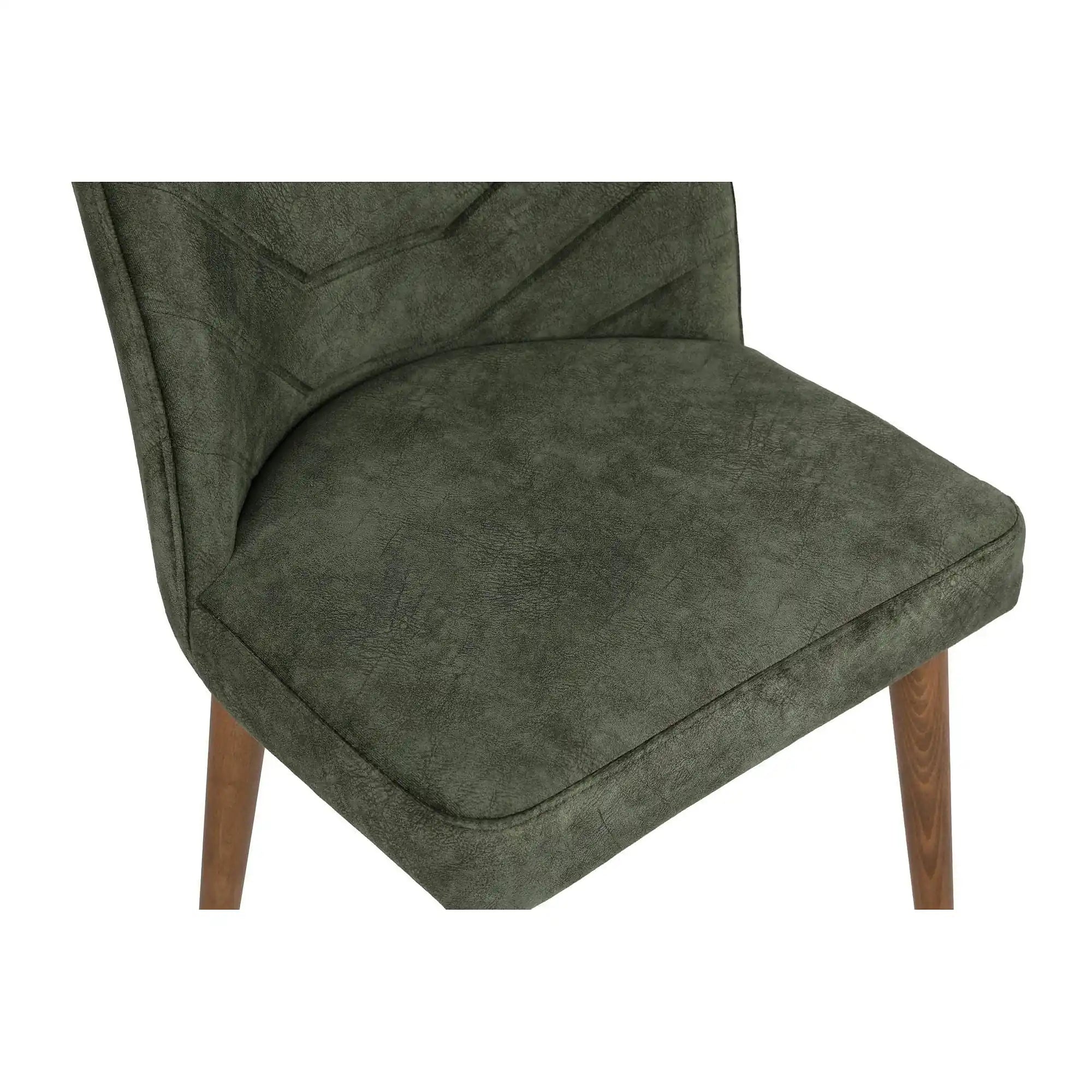 Set 4 scaune DALLAS 558 V4, verde/nuc, stofa catifelata/metal, 50x49x90 cm
