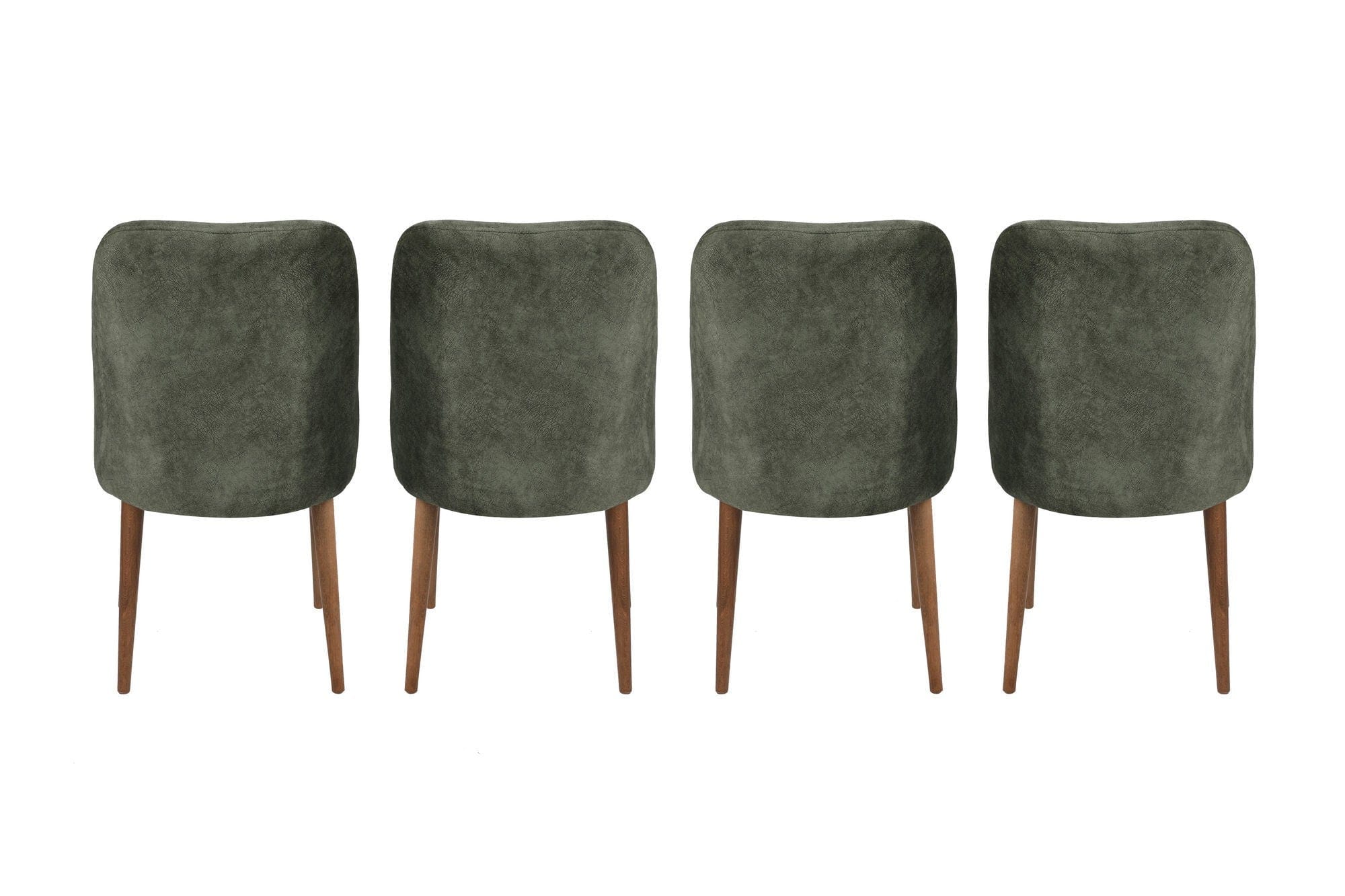 Set 4 scaune DALLAS 558 V4, verde/nuc, stofa catifelata/metal, 50x49x90 cm
