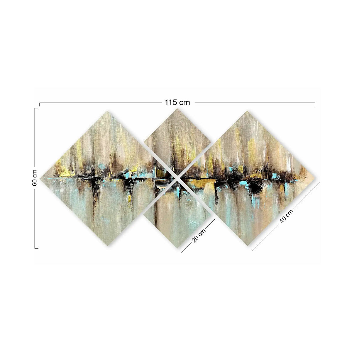 Set 4 tablouri 4MDF05568864473, multicolor, MDF, 40x40 cm