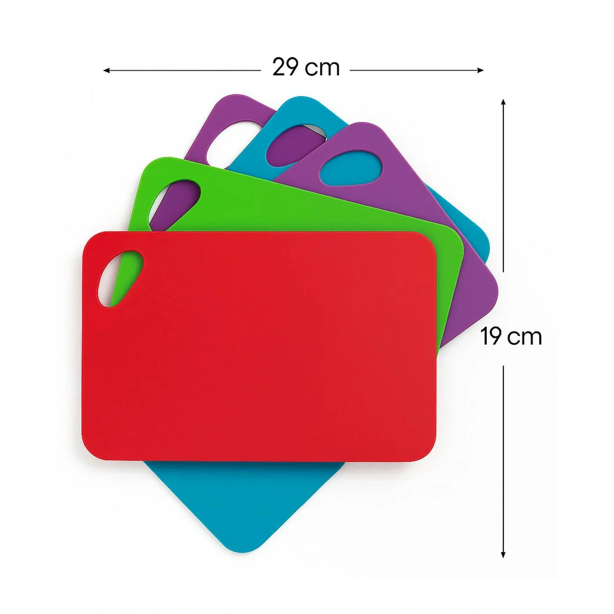 Set 4 tocătoare 8681272043470, multicolor, plastic