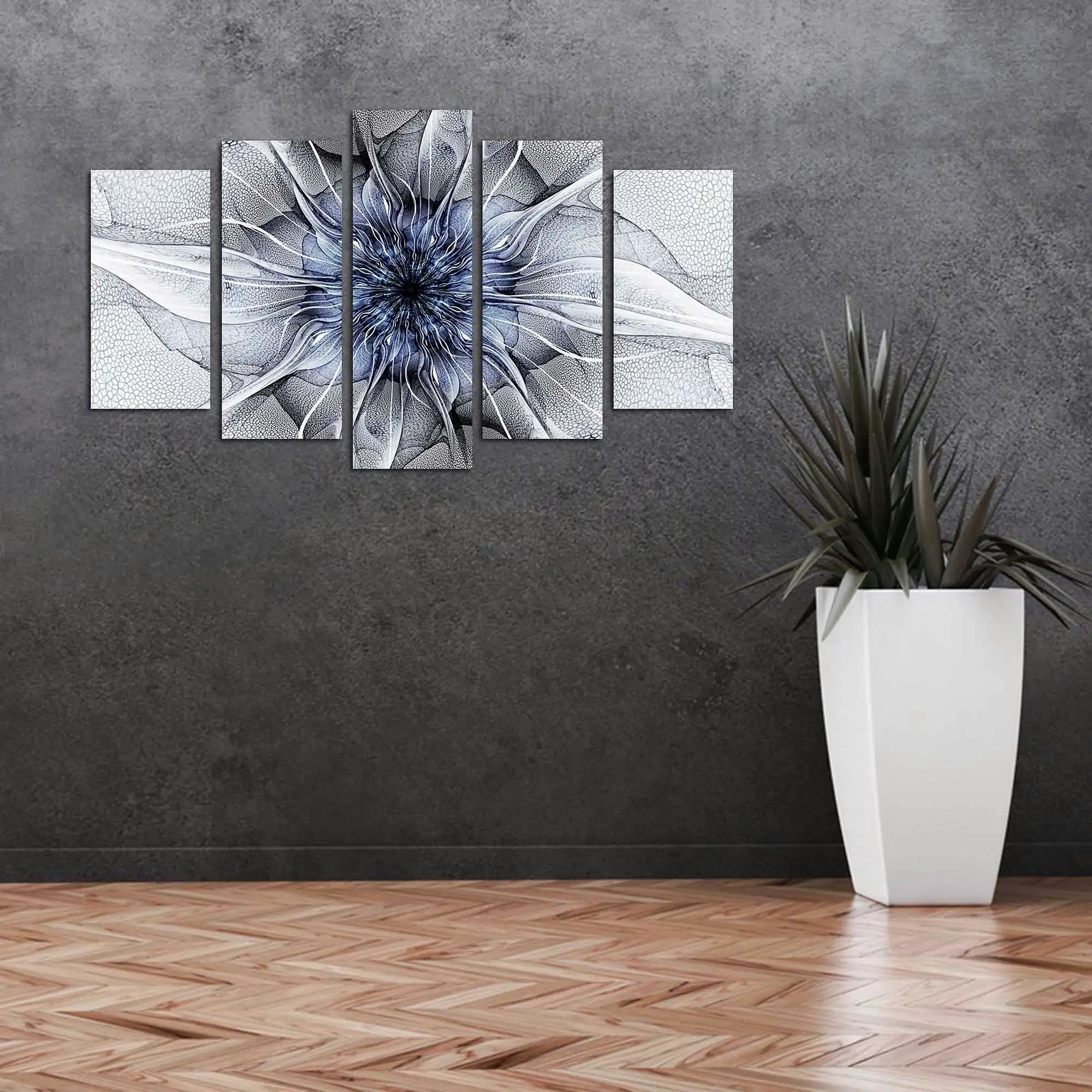 Set 5 tablouri 5ABSMDF-59, multicolor, 110x60 cm