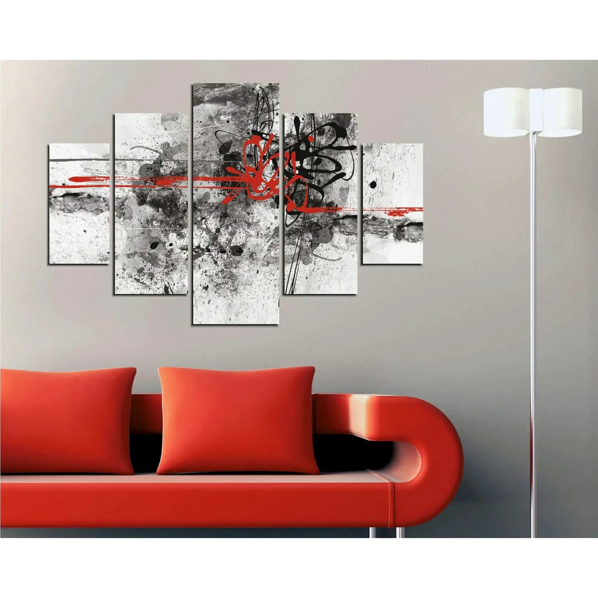 Set 5 tablouri ST113, multicolor, 92x56 cm
