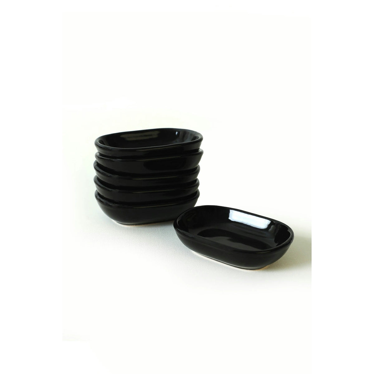 Set 6 boluri 275KRM2195, negru, ceramica, 11 cm