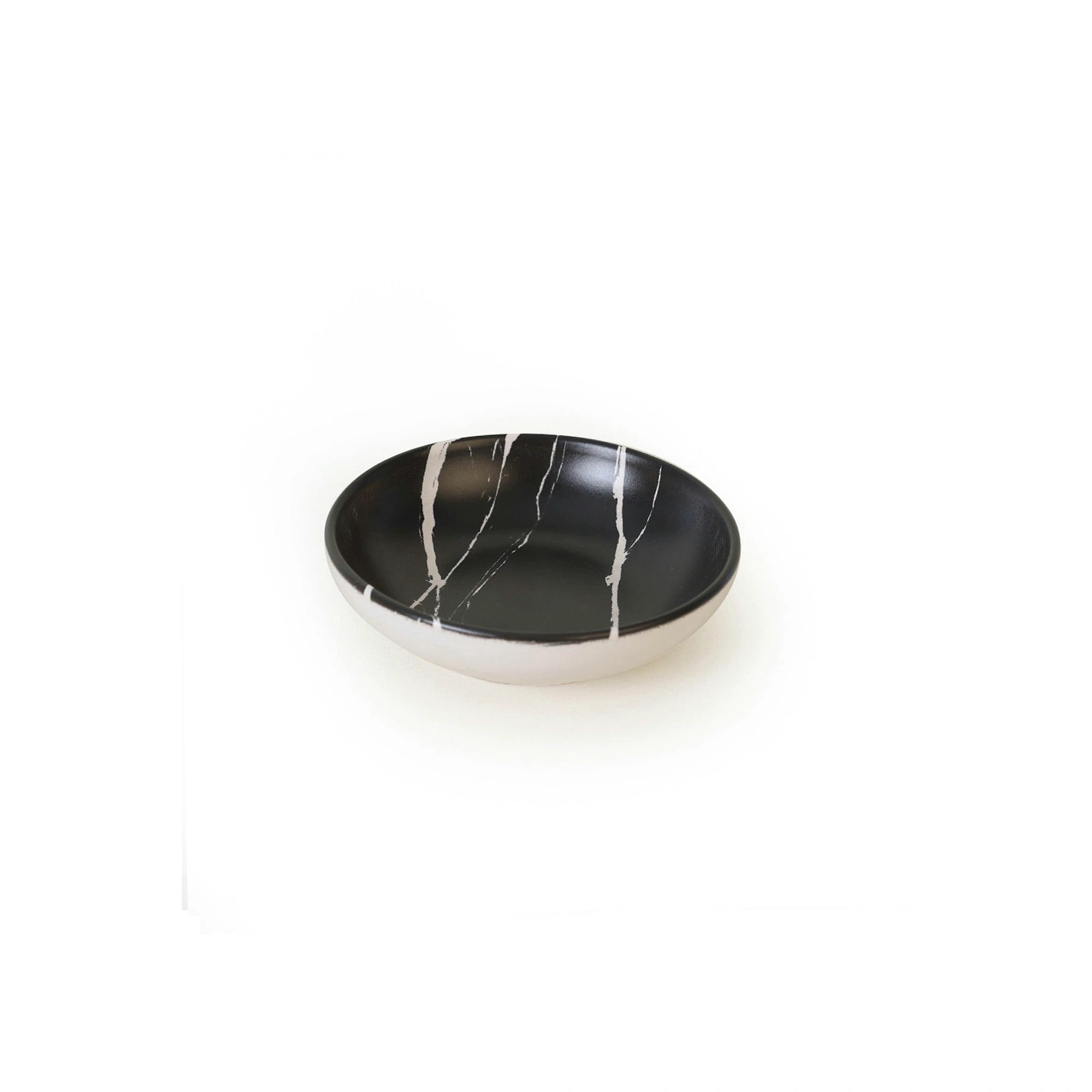 Set 6 boluri X00017422, alb/negru, ceramica, 13 cm