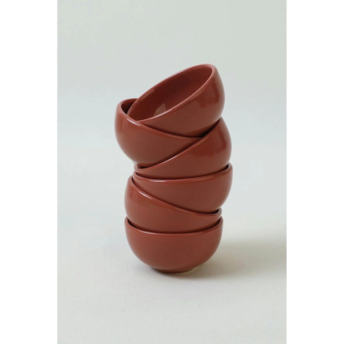 Set 6 boluri X00017481, maro, ceramica, 8 cm