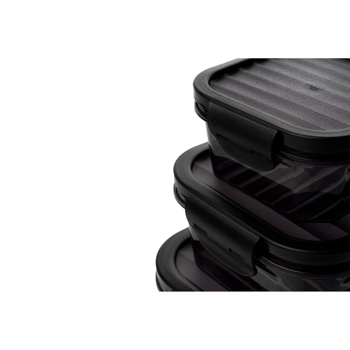 Set 6 cutii depozitare ET-00113, gri antracit, plastic