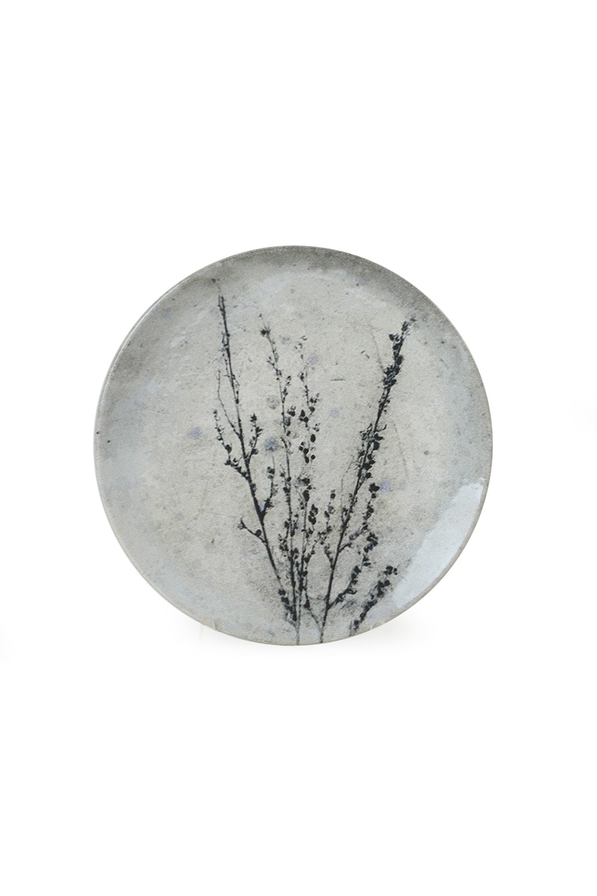 Set 6 farfurii desert 275KRM1955, gri/verde, ceramica, 20 cm