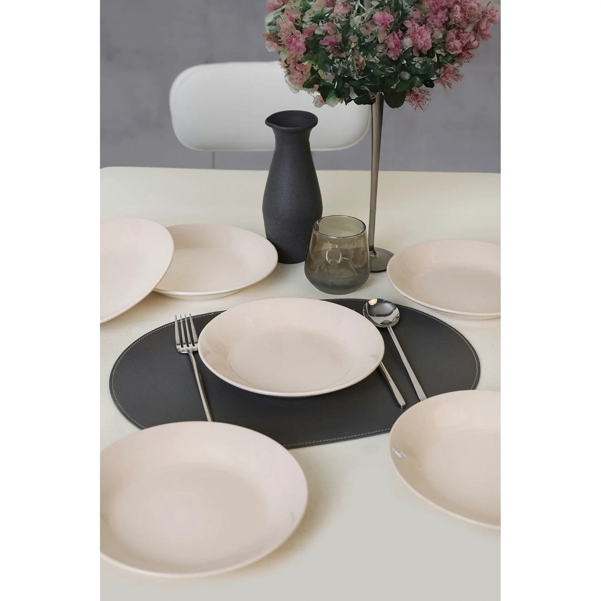 Set 6 farfurii X00017610, crem, ceramica, 21 cm