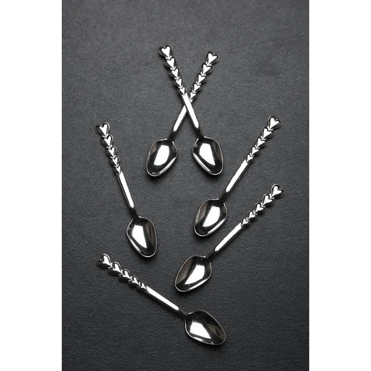 Set 6 linguri W-6, crom, otel, 11 cm