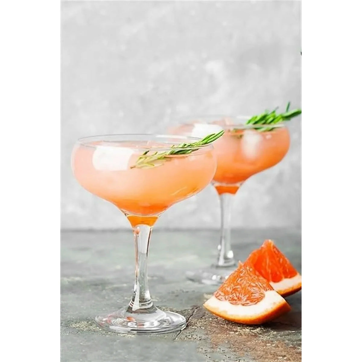Set 6 pahare martini PB-44136, transparent, sticlă, 280 ml