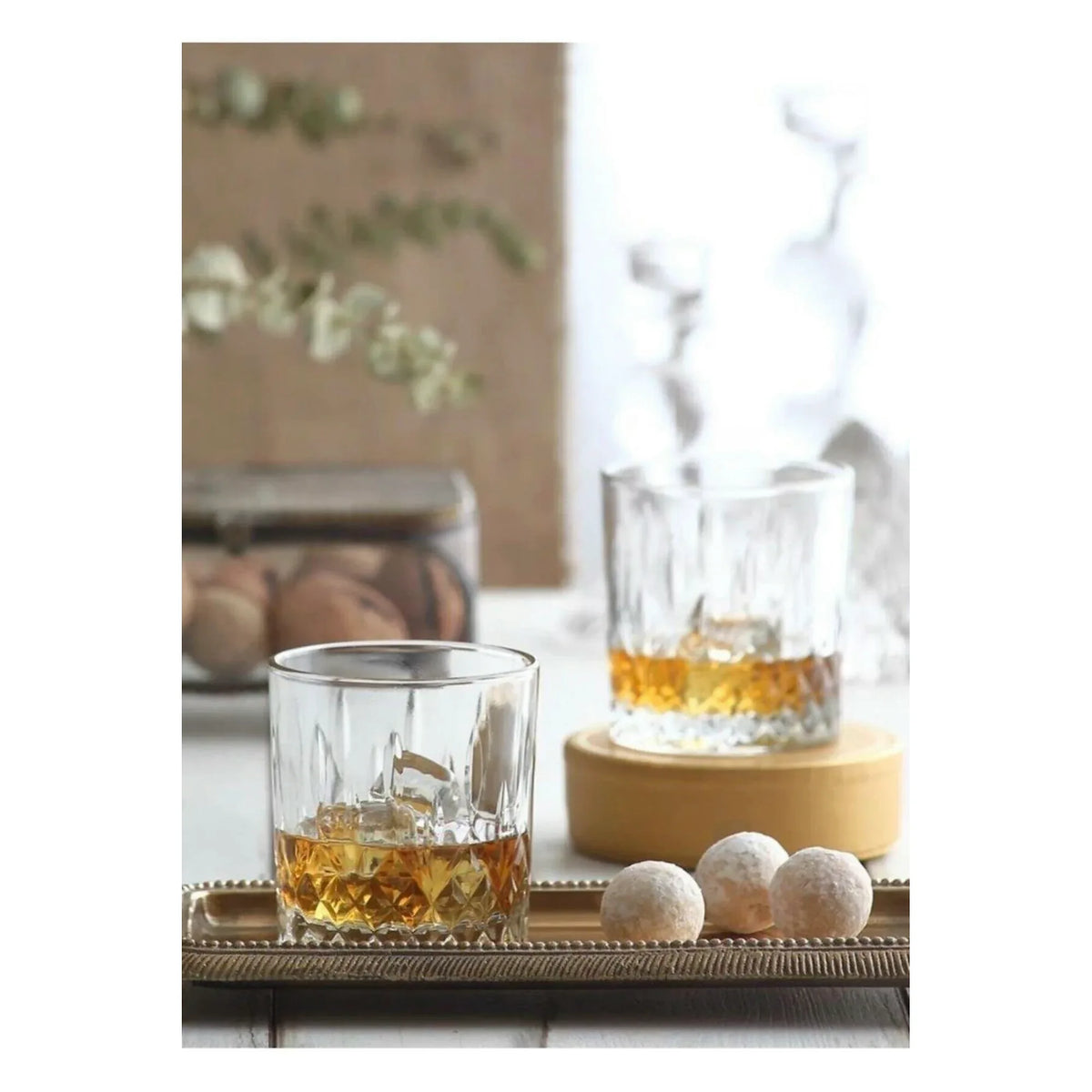 Set 6 pahare whiskey LV-ODN430F, transparent, sticlă, 330 ml