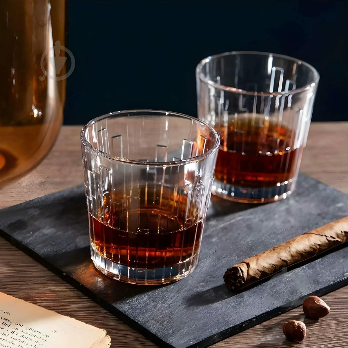 Set 6 pahare whiskey PB-520234, transparent, sticlă, 300 ml