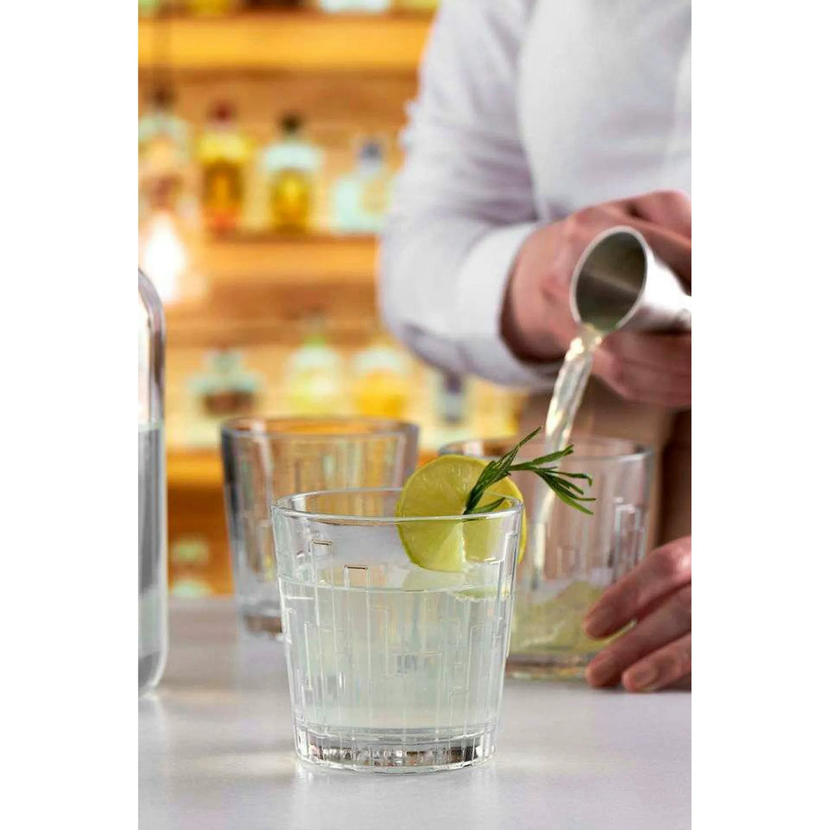 Set 6 pahare whiskey PB-520234, transparent, sticlă, 300 ml