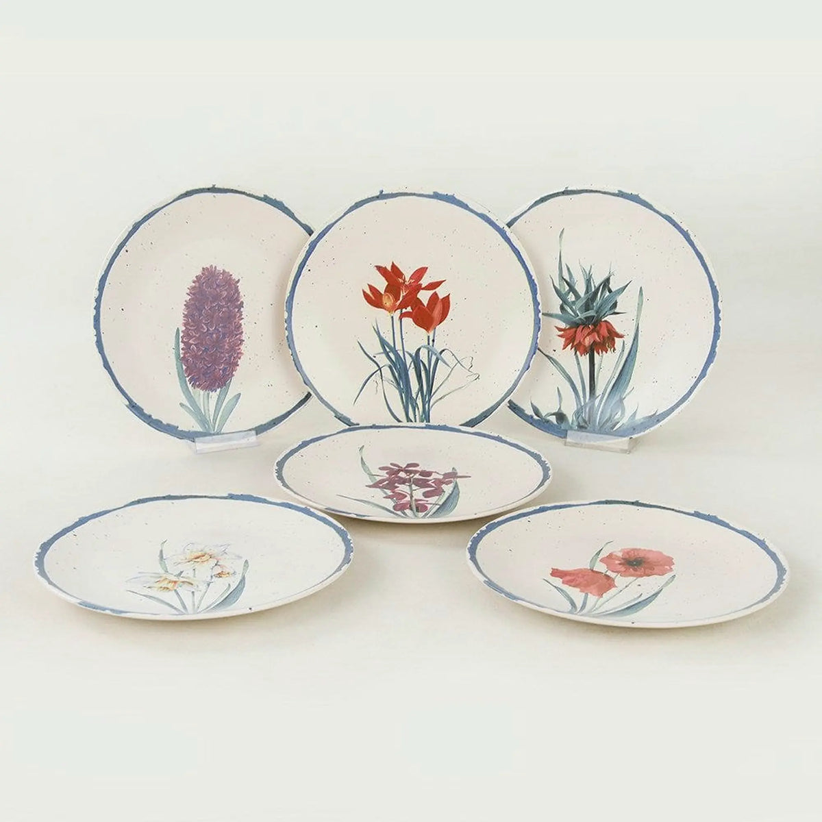 Set 6 platouri 275KRM1580, multicolor, ceramica, 25x25 cm