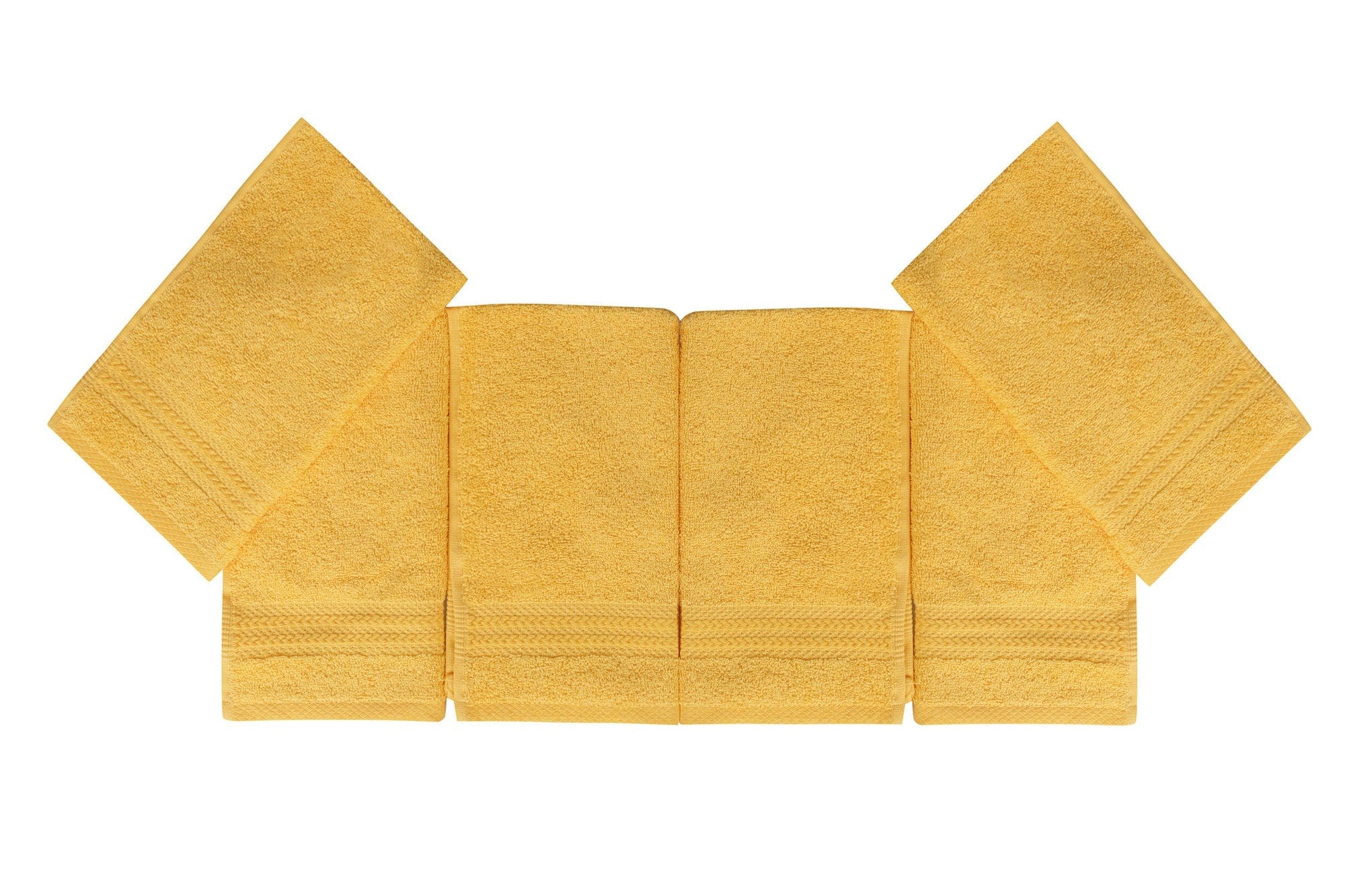 Set 6 prosoape baie 317HBY1115, galben, bumbac, 30x50 cm