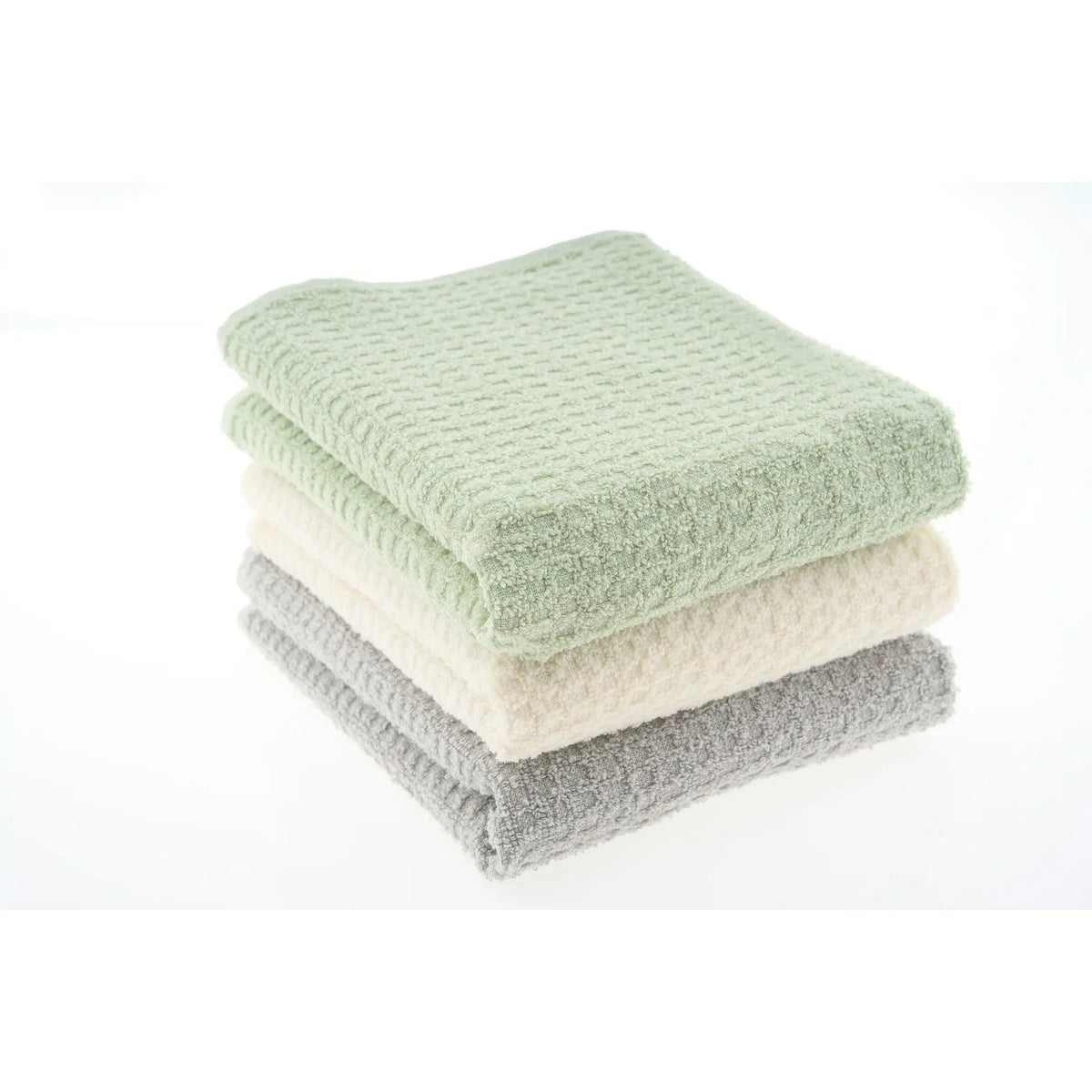 Set 6 prosoape bucatarie CARMEN, crem/gri/verde, bumbac, 40x66 cm