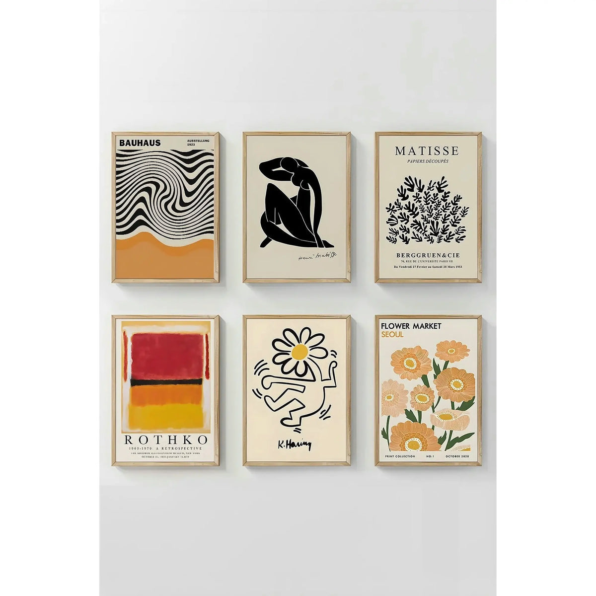 Set 6 tablouri ARTSYCLLCT7, multicolor, MDF, 30x40 cm