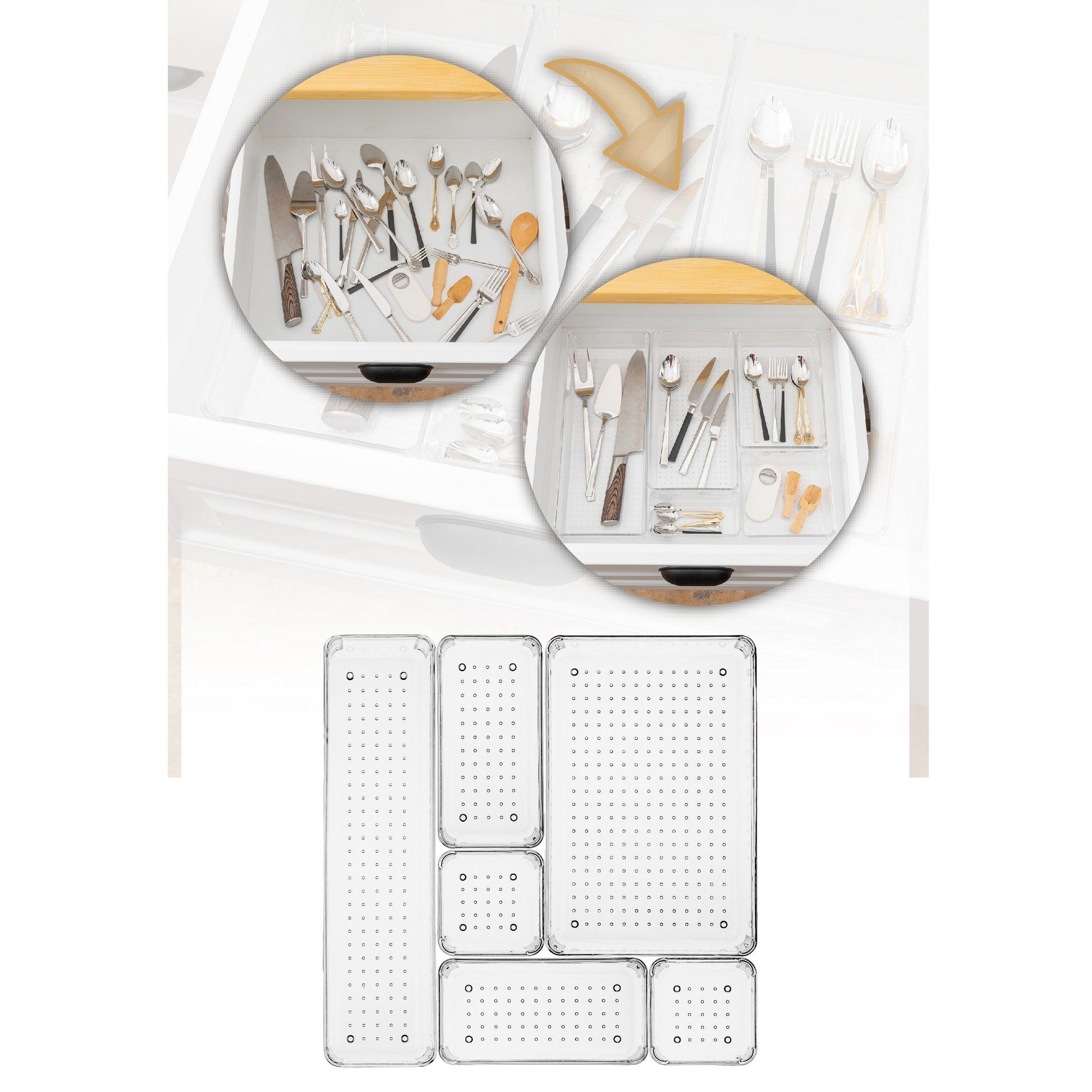 Set 8 organizatoare 992FRM1210, transparent, plastic