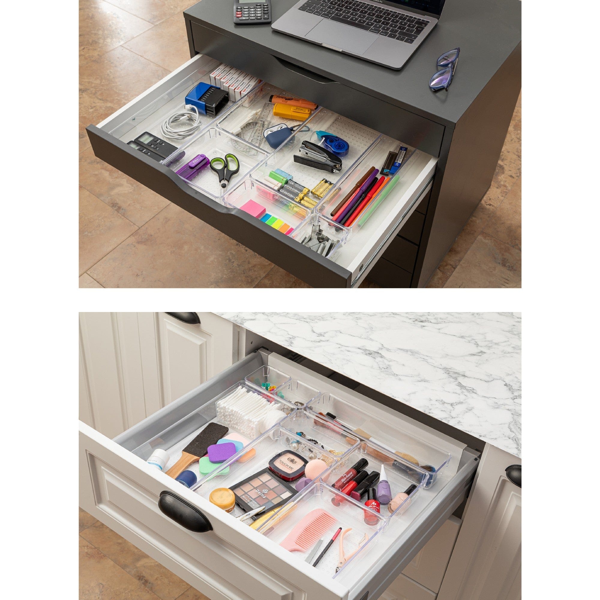 Set 8 organizatoare 992FRM1212, transparent, plastic