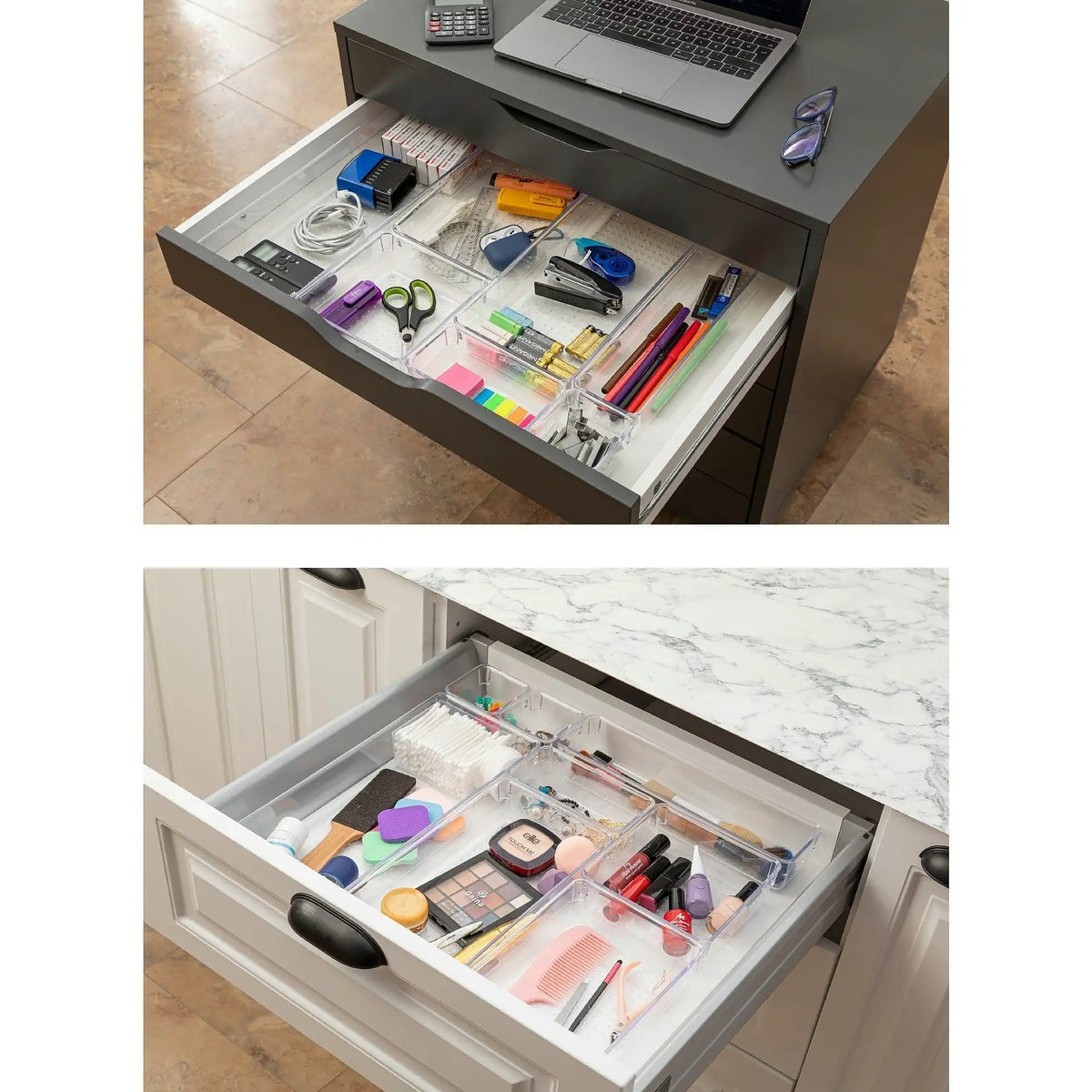 Set 9 organizatoare 992FRM1216, transparent, plastic