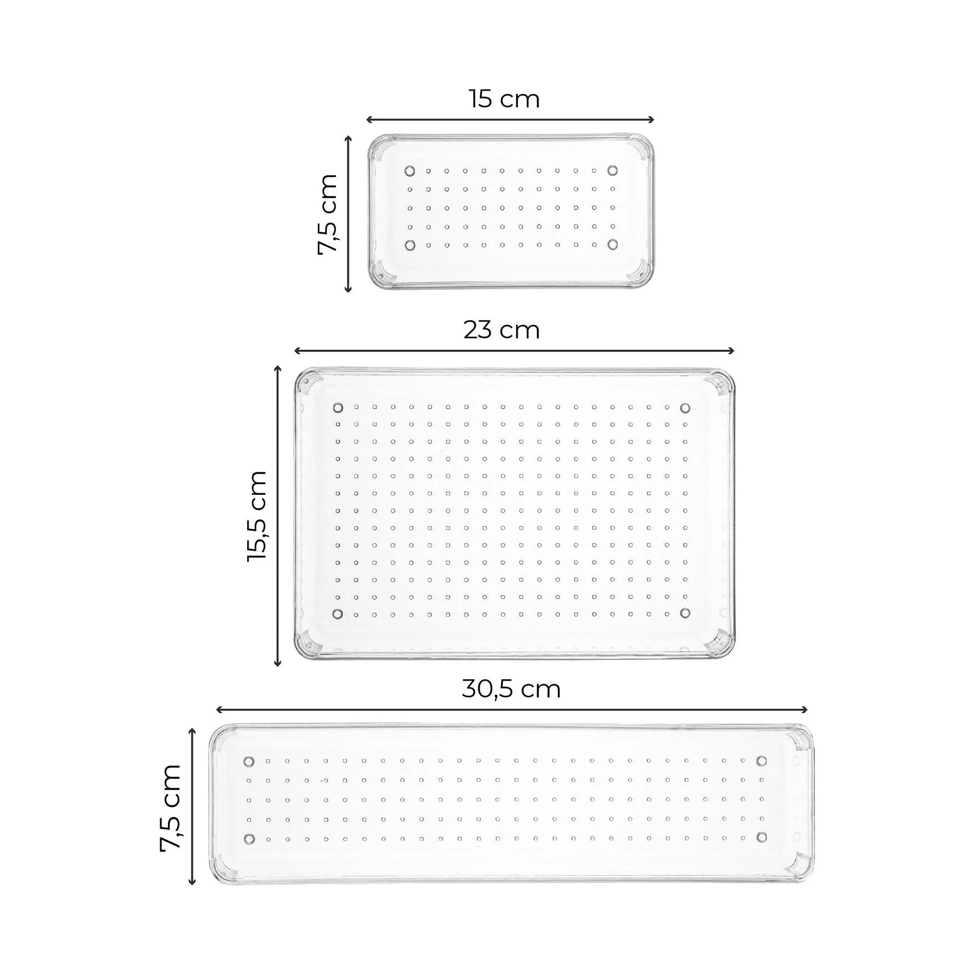 Set 9 organizatoare 992FRM1216, transparent, plastic