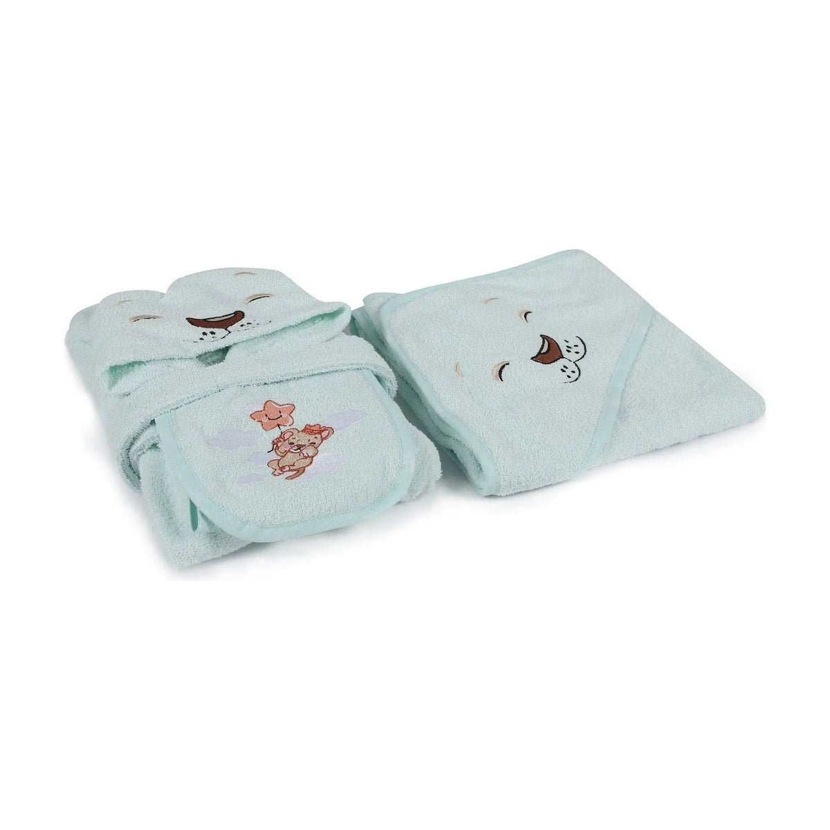 Set baie bebelusi ASLAN, verde menta, bumbac