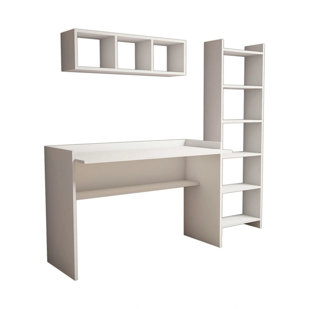 Set birou HERA, alb, PAL melaminat