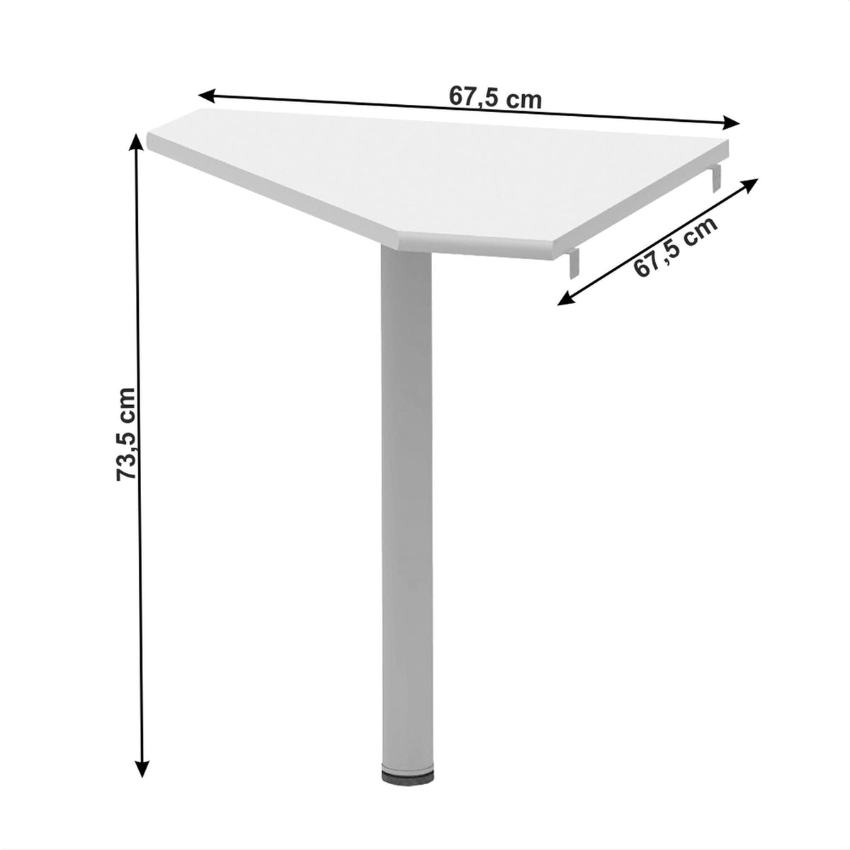 Set birou JOHAN 2 NEW, alb, DTD laminat