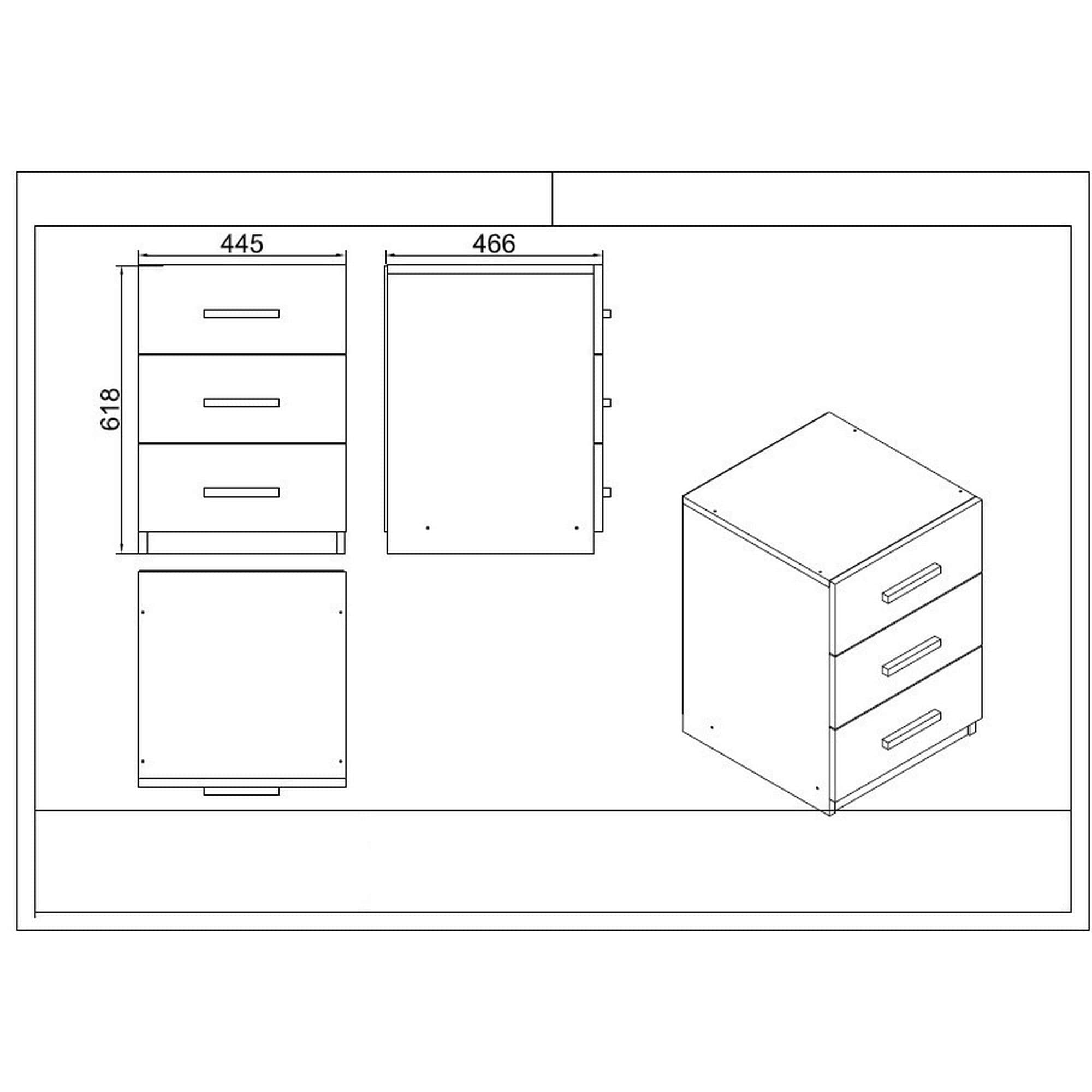Set birou VO17 - BA, nuc/gri antracit, PAL melaminat