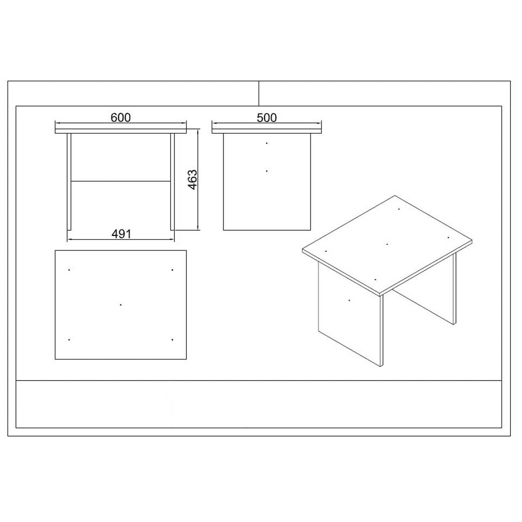 Set birou VO17 - BA, nuc/gri antracit, PAL melaminat
