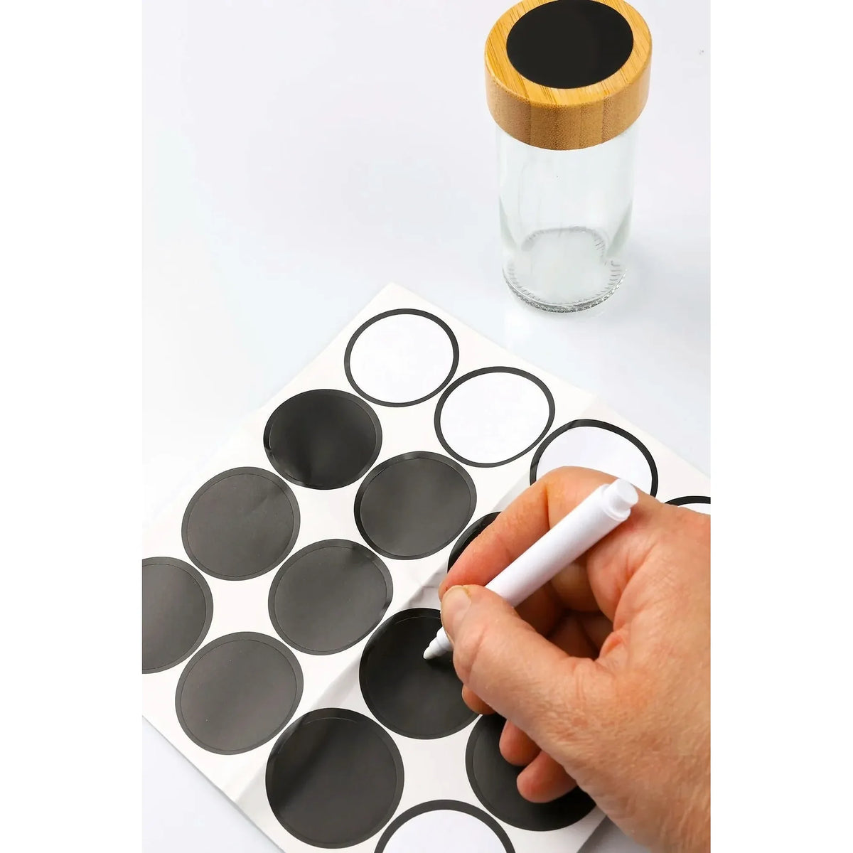 Set borcane BADE, 6 piese, transparent, sticlă, 80 ml