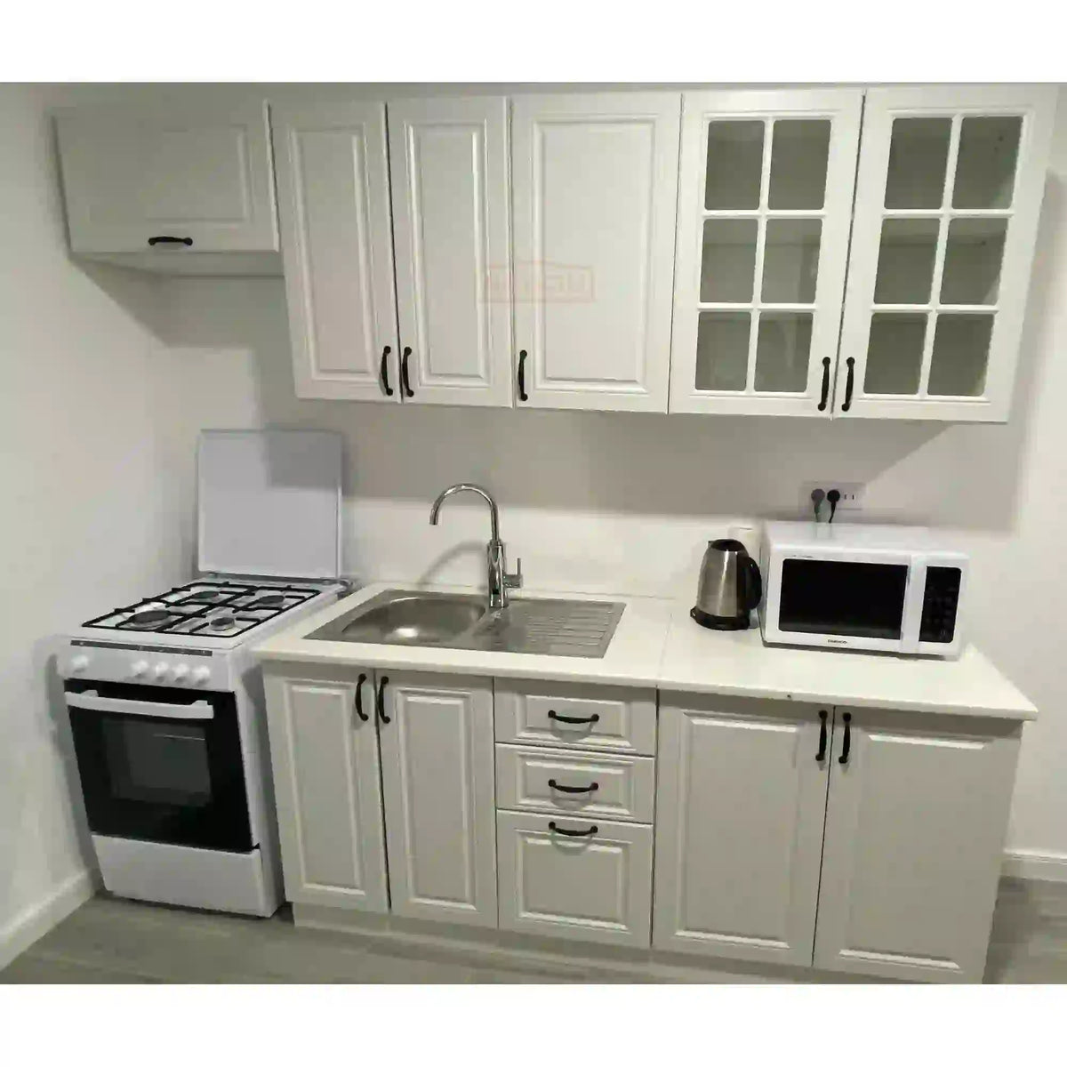 Set bucatarie MICHELLA, alb, PAL, 240 cm