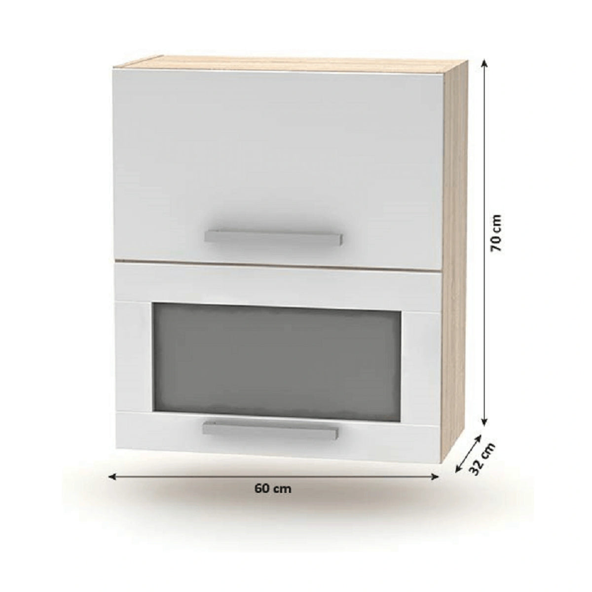 Set bucatarie NOVA PLUS, stejar sonoma/alb, PAL, 240 cm