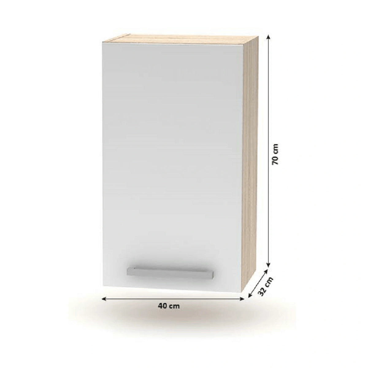Set bucatarie NOVA PLUS, stejar sonoma/alb, PAL, 240 cm