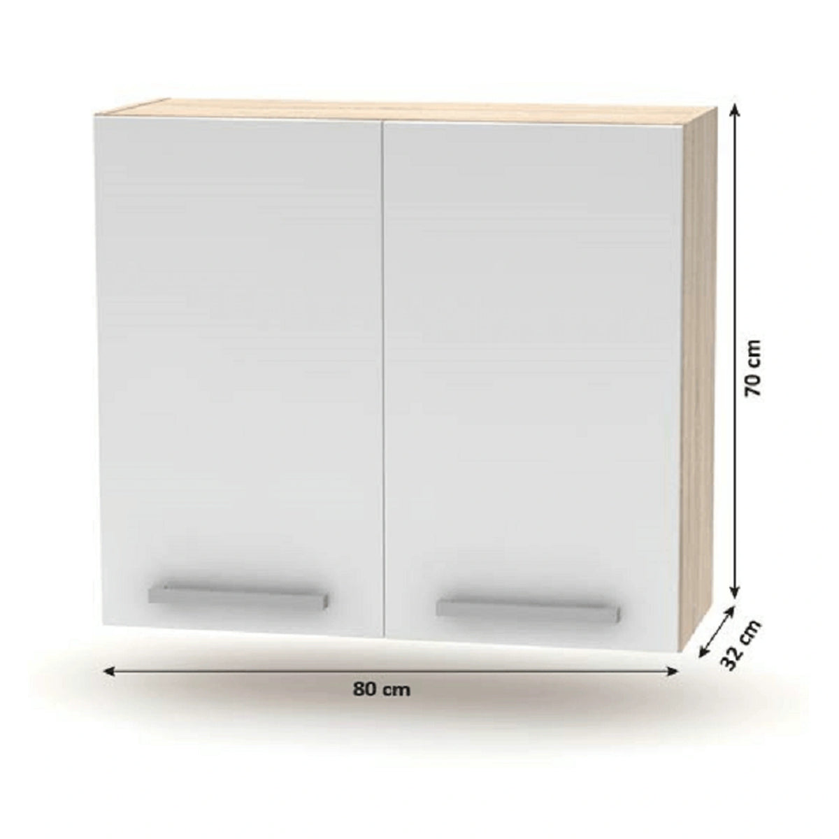 Set bucatarie NOVA PLUS, stejar sonoma/alb, PAL, 240 cm