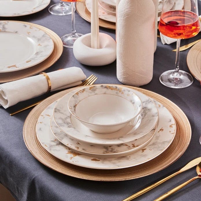 Set de cina 216KRC2151, 24 piese, multicolor, portelan