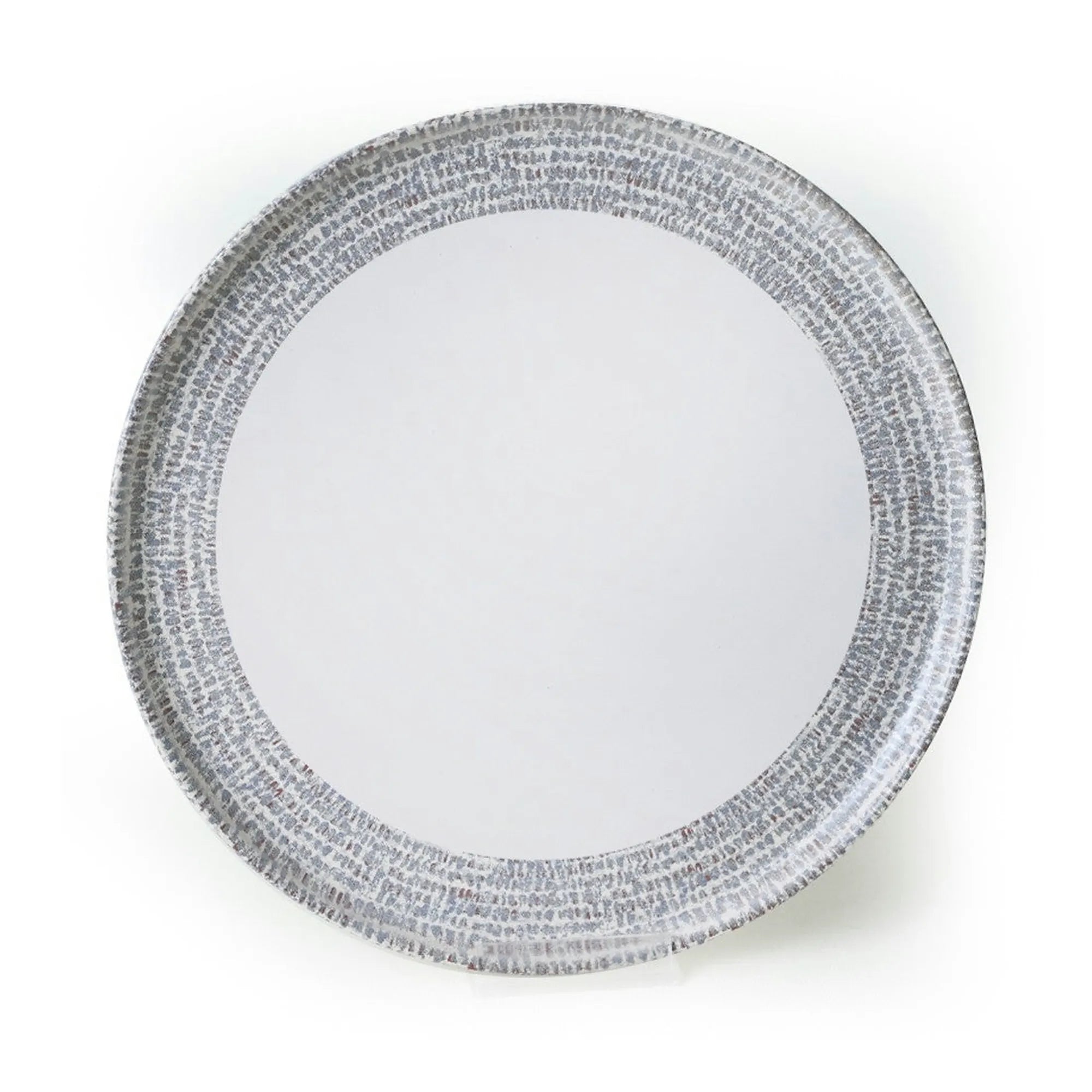 Set de cina 275KRM2338, 24 piese, gri mat/alb, ceramica