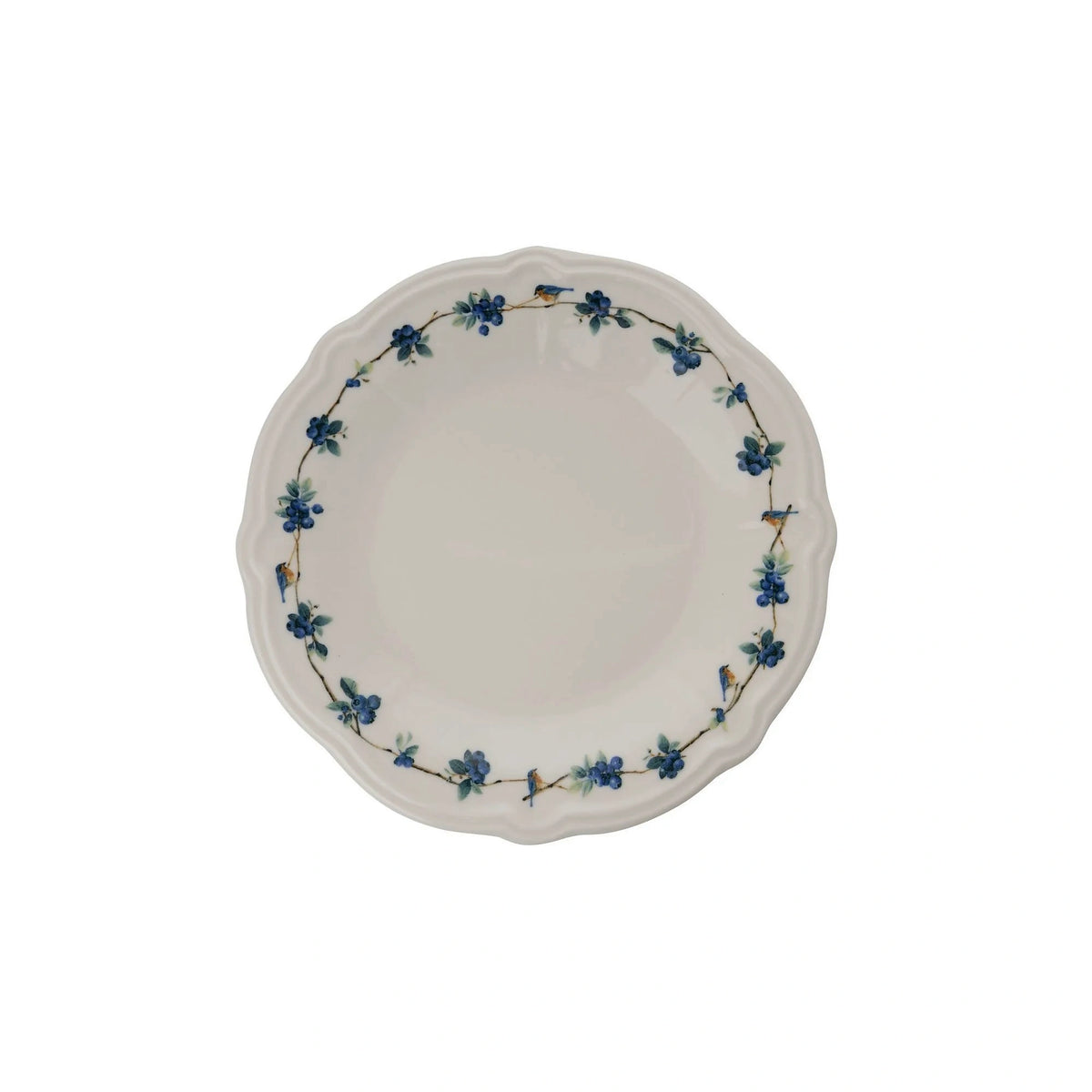 Set de cină ALBASTRUBERRY, 24 piese, alb/albastru/verde, porțelan