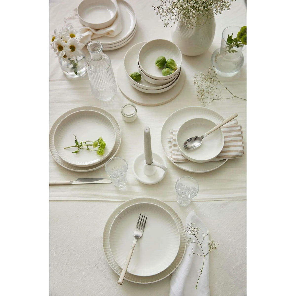 Set de cină BNCRS18Y400, 18 piese, alb, porțelan