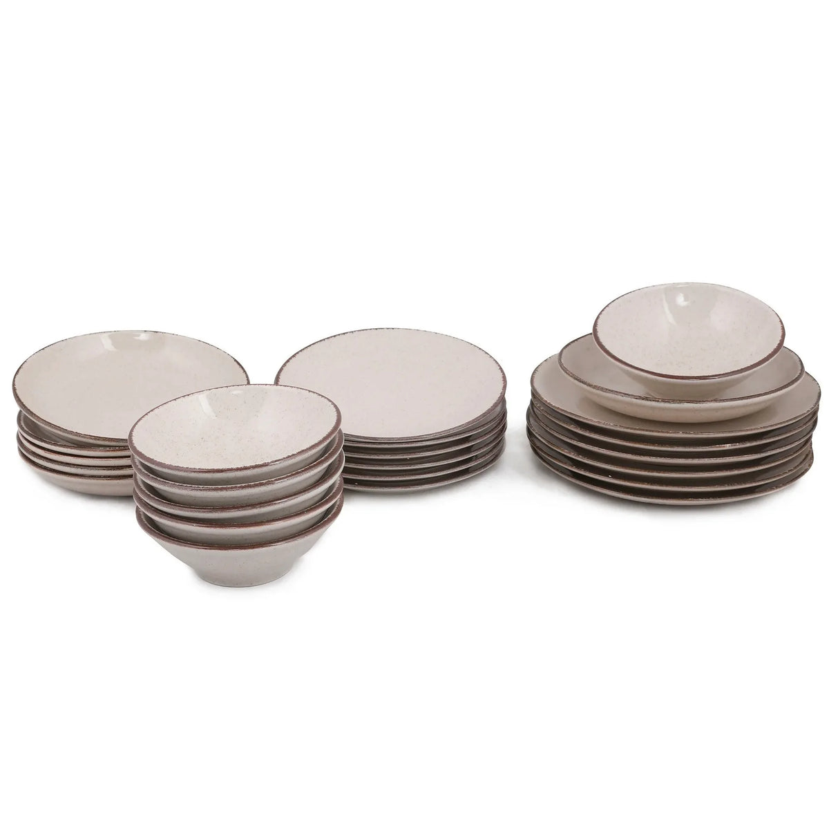 Set de cină CXEO24Y2730P02, 24 piese, scorțișoară, porțelan
