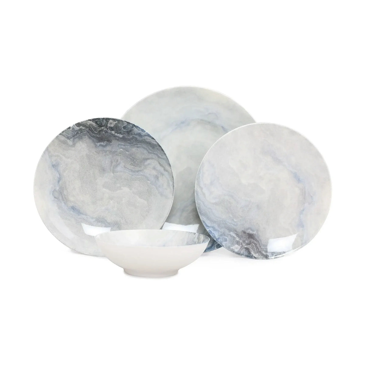 Set de cină GBSATN24KY410050, 24 piese, multicolor, porțelan
