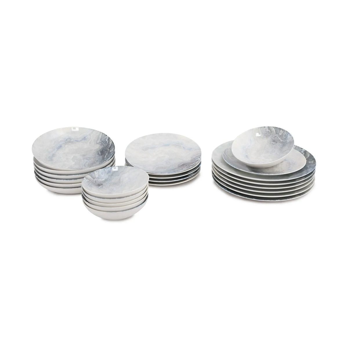 Set de cină GBSATN24KY410050, 24 piese, multicolor, porțelan