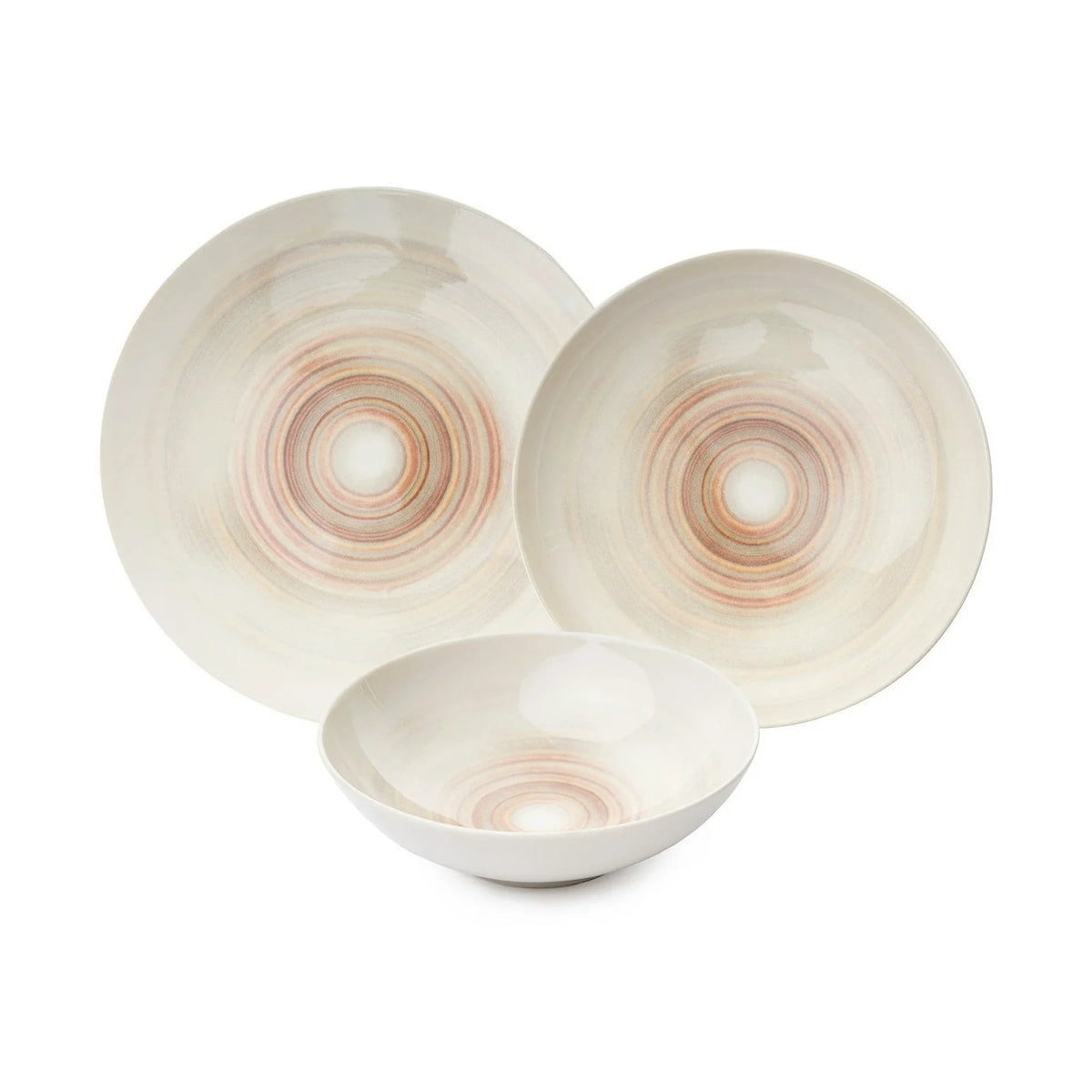 Set de cină GBSATN24KY4E31342, 24 piese, multicolor, porțelan