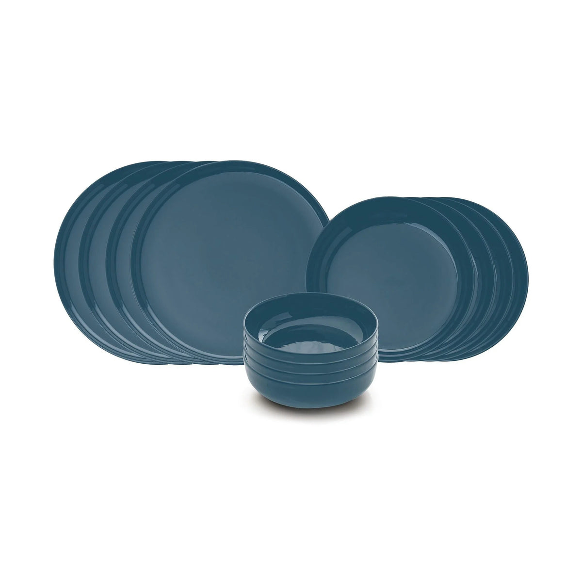 Set de cină MOD12Y1A740925, 12 piese, albastru închis, porțelan