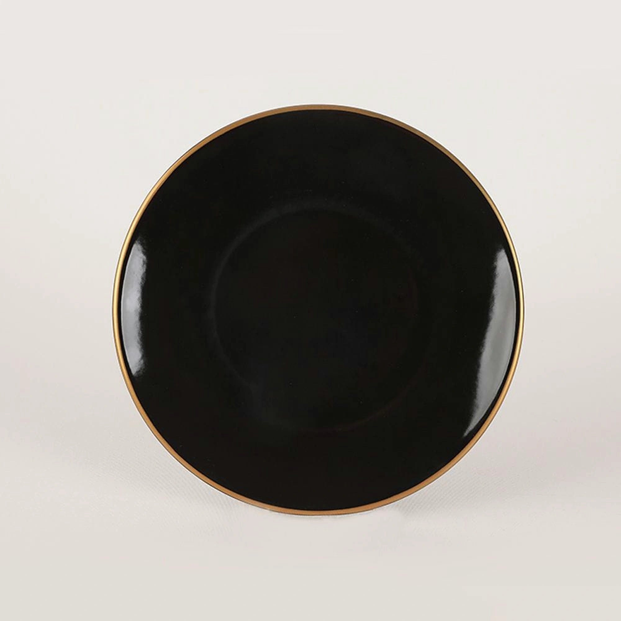 Set de farfurii negre 275KRM1663, 44 piese, ceramica