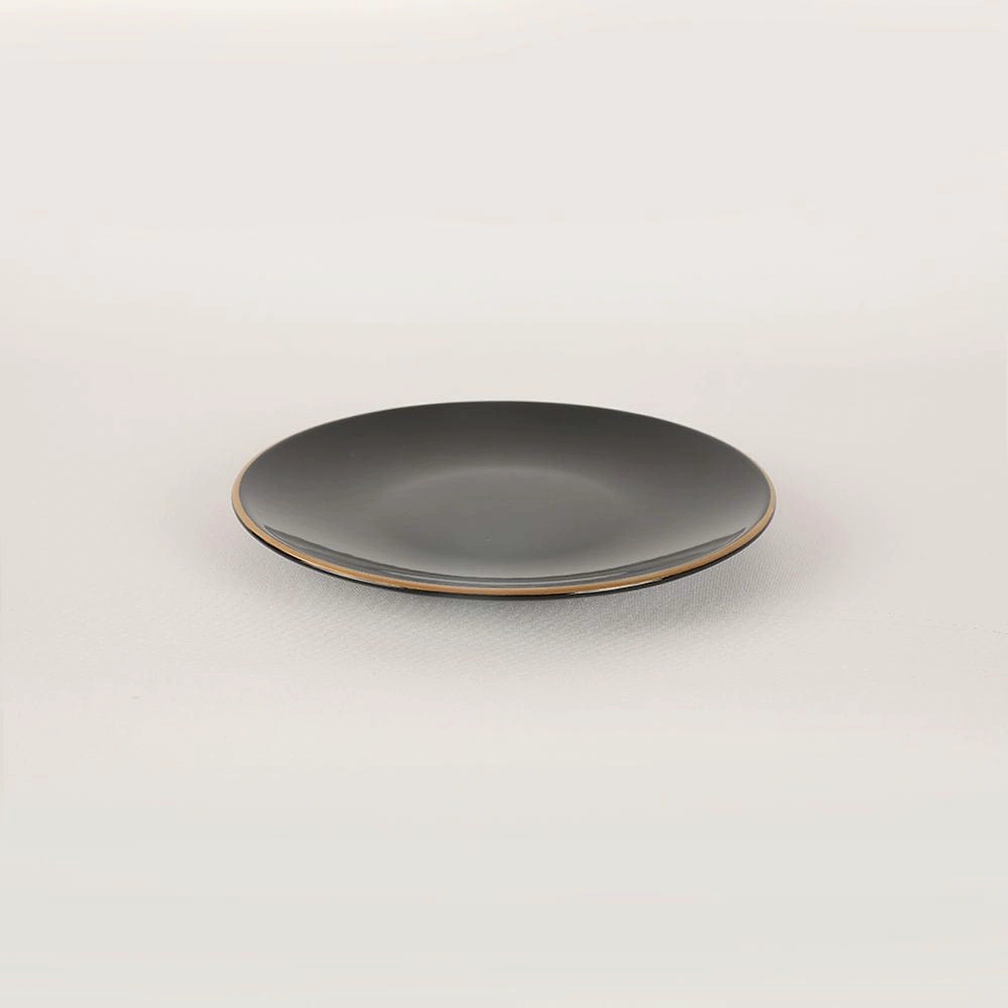 Set de farfurii negre 275KRM1663, 44 piese, ceramica