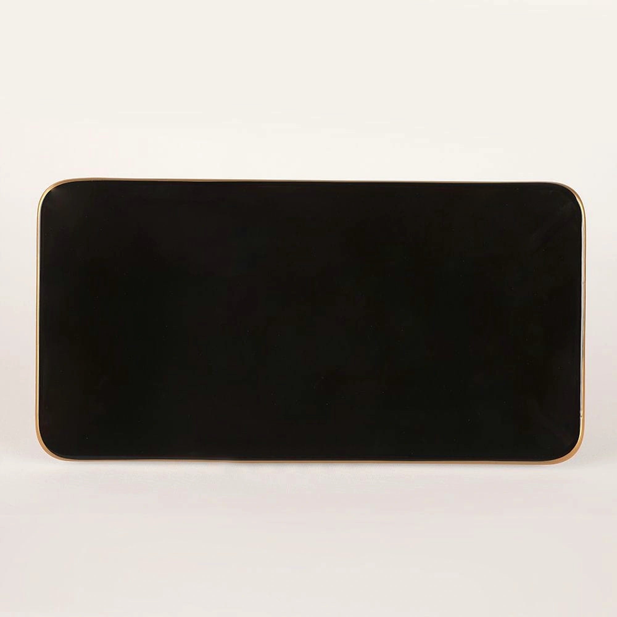 Set de farfurii negre 275KRM1663, 44 piese, ceramica
